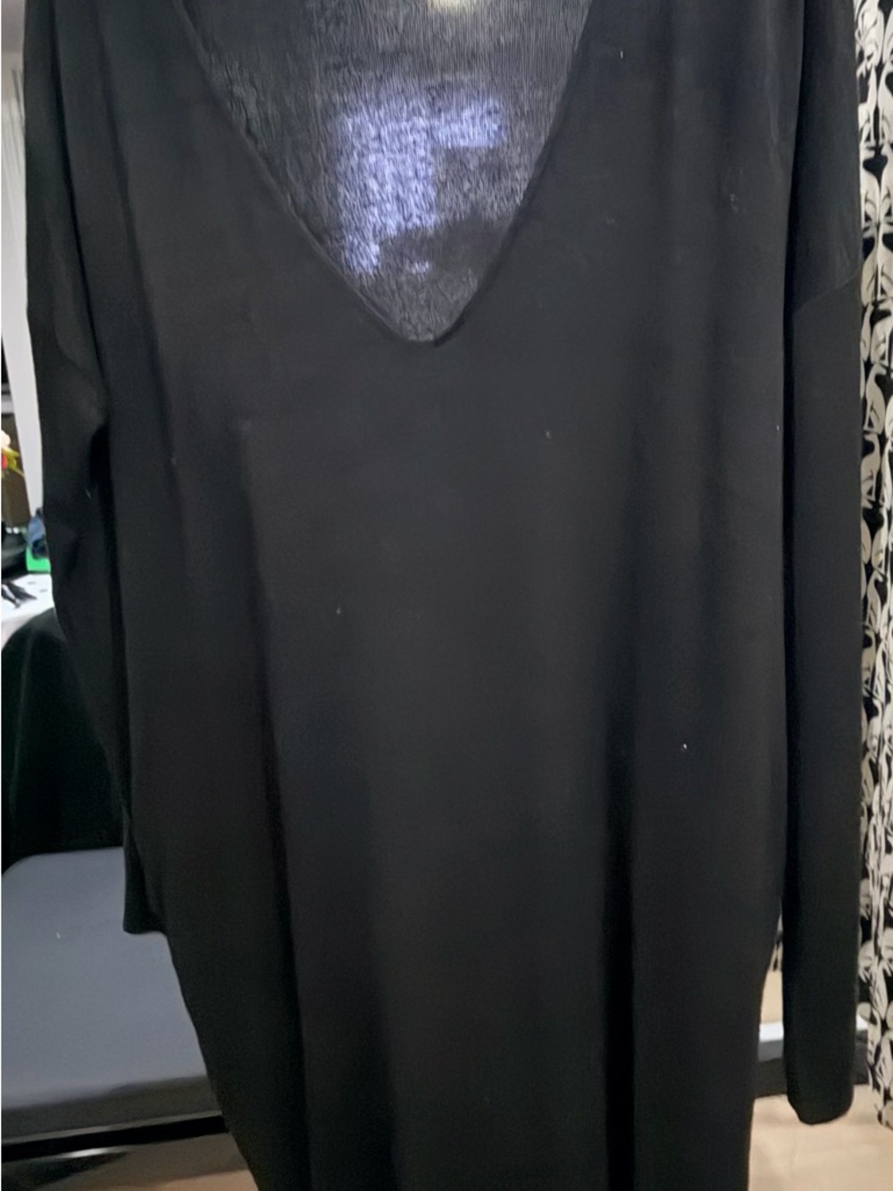 Black V-Neck Long Sleeve Wilfred Free Dress